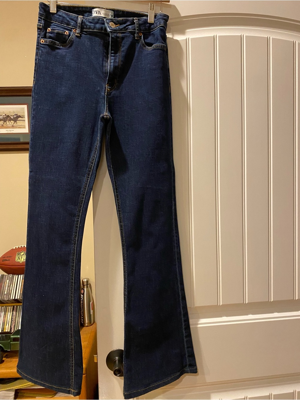 Zara Dark Indigo Wide-Leg Jeans